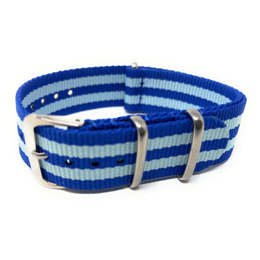 Classic Military Style Strap -Blue Stripes
